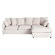 Sofá Chaise Longue Beige 252 x 84 x 158 cm