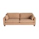 SOFÁ 3 PLAZAS OCRE TEJIDO-MADERA 221 X 90 X 87 CM