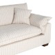 Sofá 4 Plazas Rayas Crema 282 x 71 x 101 cm