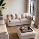 SOFÁ 3 PLAZAS BEIGE DM-TEJIDO SALÓN 212 X 104 X 76 CM