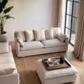 Sofá 3 Plazas Beige 212 x 76 x 104 cm