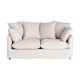Divano 2 Posti Imbottito Beige Plastica Nero | fanmuebles