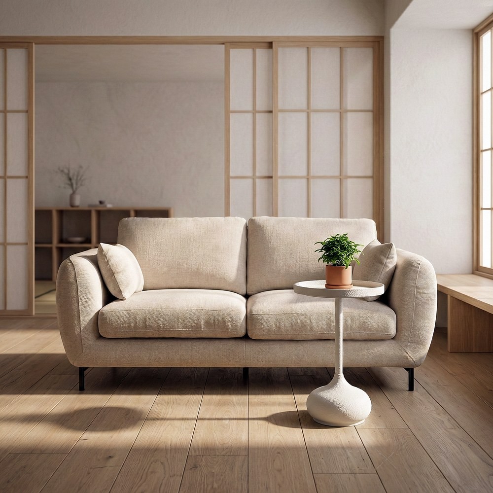 Sofá 2 Plazas Crema 189 x 88 x 92 cm