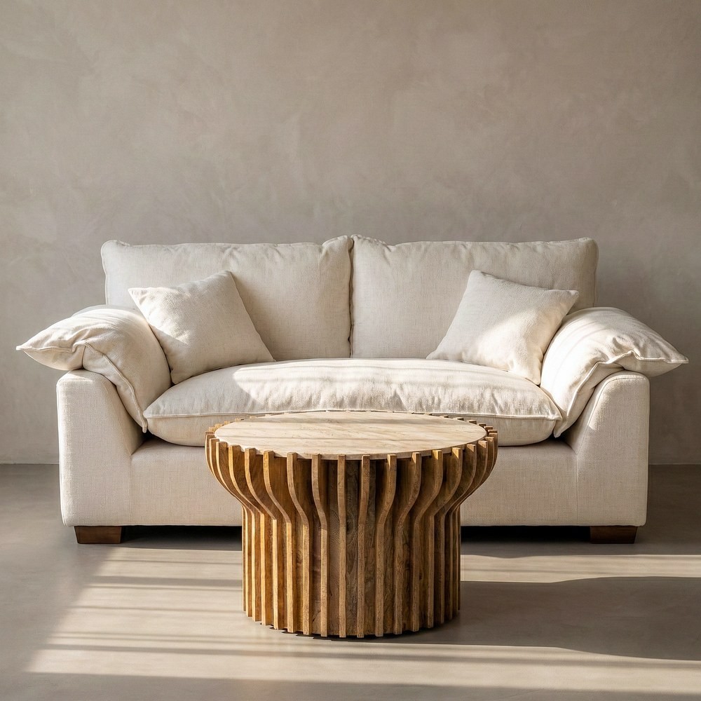 Sofá 2 Plazas Crema 178 x 71 x 101 cm