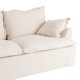 Sofá 2 Plazas Tapizado Beige Pino PVC | fanmuebles