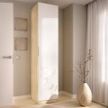 Armario 1 Puerta Batiente - Emax - Roble Claro - Blanco 45,5 x 203,5 x 51,4 cm
