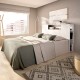 Cabeceira Cama 150 e 135 Ten Branco com Prateleiras