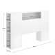 Cabeceira Cama 150 e 135 Ten Branco com Prateleiras