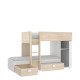 Cama Tren 2 camas Move Natural Blanco 255 x 150 x 112 cm