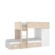 Cama Tren 2 camas Move Natural Blanco 255 x 150 x 112 cm
