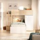 Letto a castello 2 letti Move Naturale Bianco