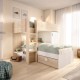 Letto a castello 2 letti Move Naturale Bianco