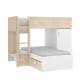 Letto a castello 2 letti Move Naturale Bianco