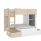 Cama Tren 2 camas Move Natural Blanco 255 x 150 x 112 cm