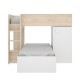 Cama Tren 2 camas Move Natural Blanco 255 x 150 x 112 cm