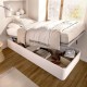 Sommier coffre sur pieds Round Blanc