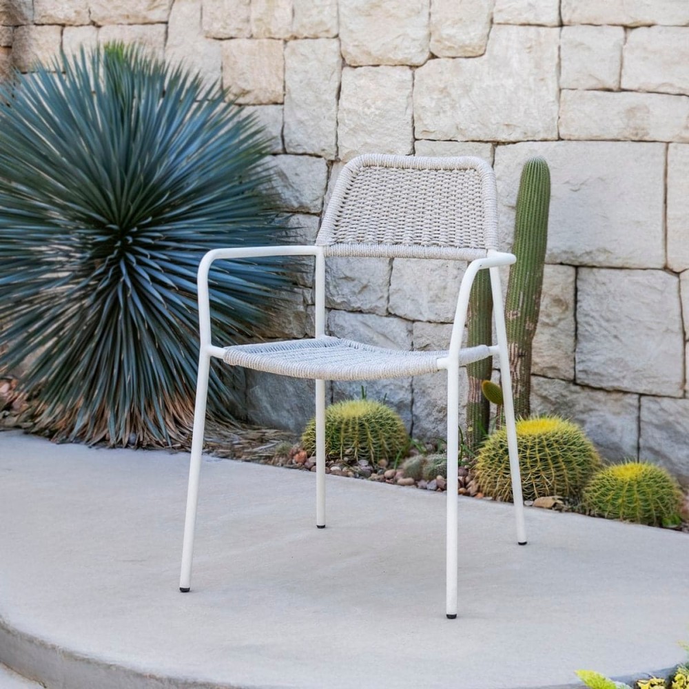 Silla Milos Blanco - Gris 55 x 83.5 x 55 cm
