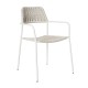 Silla Comedor Apilable Milos Blanco Cuerda Gris | fanmuebles