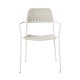 Silla Comedor Apilable Milos Blanco Cuerda Gris | fanmuebles