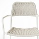 Silla Comedor Apilable Milos Blanco Cuerda Gris | fanmuebles