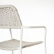 Silla Comedor Apilable Milos Blanco Cuerda Gris | fanmuebles