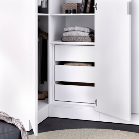 Innenkommode 3 Schubladen Schrank Weiß