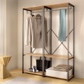 Armoire Ouverte Dressing - Trok - Chêne Noir 120 x 167 x 40,4 cm