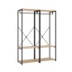 Vestidor Abierto Trok Roble Negro 120cm - fanmuebles