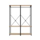 Cabina Armadio Aperta Trok Rovere Nero 120cm - fanmuebles