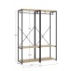 Vestidor Abierto Trok Roble Negro 120cm - fanmuebles