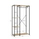 Roupeiro Aberto Trok 90cm Carvalho Preto - fanmuebles