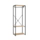 Offener Kleiderschrank TROK Eiche und Schwarz 60x167 cm