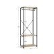 Offener Kleiderschrank TROK Eiche und Schwarz 60x167 cm