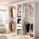 Offener Kleiderschrank Suit XXL weiß natur 200 cm - fanmuebles