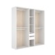 Dressing ouvert XXL blanc naturel 200 cm - fanmuebles