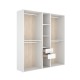 Dressing ouvert XXL blanc naturel 200 cm - fanmuebles