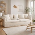 Sofá Beige 212 x 78 x 92 cm