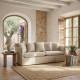 Sofá Taupe 212 x 78 x 92 cm