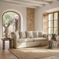 Sofá Taupe 212 x 78 x 92 cm