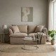 SOFÁ 2 PLAZAS BEIGE OSCURO TEJIDO 181 X 103 X 72 CM