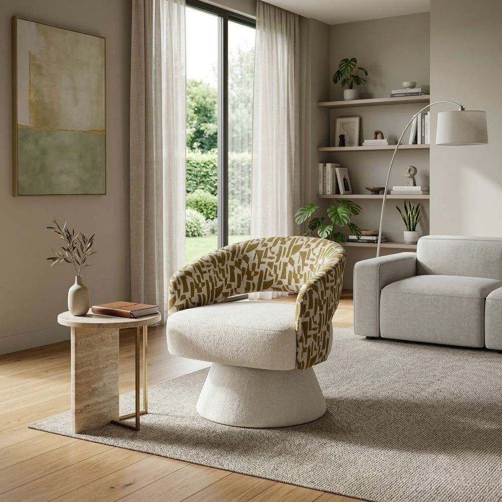 Sillón Crema - Beige 71 x 72 x 68 cm