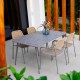 Silla Comedor Apilable Milos Limo Cuerda Beige | fanmuebles