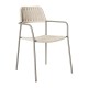 Silla Comedor Apilable Milos Limo Cuerda Crema | fanmuebles