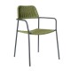 Silla Comedor Apilable Milos Grafito Cuerda Oliva | fanmuebles