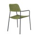 Silla Milos Grafito - Verde Oliva 55 x 83.5 x 55 cm