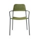 Silla Comedor Apilable Milos Grafito Cuerda Oliva | fanmuebles