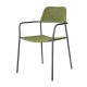 Silla Comedor Apilable Milos Grafito Cuerda Oliva | fanmuebles