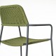 Silla Comedor Apilable Milos Grafito Cuerda Oliva | fanmuebles
