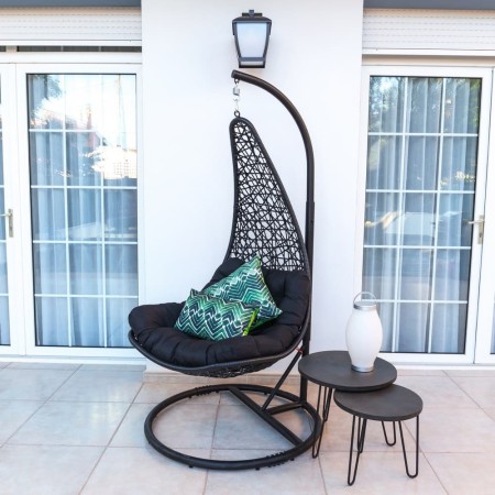 Hängesessel Garten Dido Rattan Schwarz