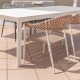 Stapelbarer Gartenstuhl Nadia Biscuit Weiß Bistrostil